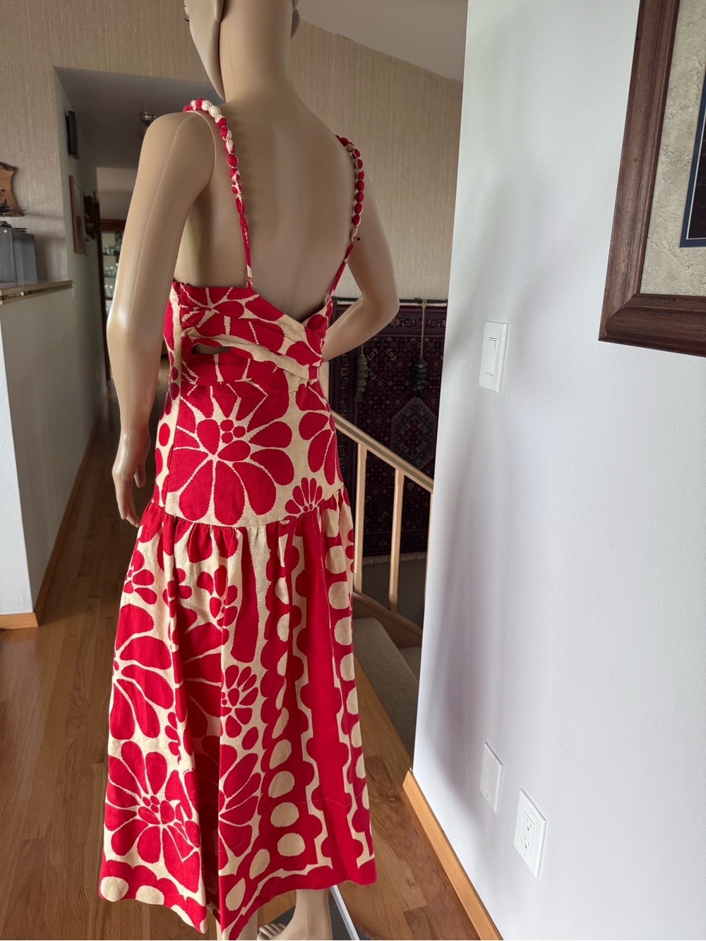 FARM Rio Palermo Red and Cream Floral Maxi Dress - Picture 10 of 14